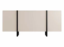 Aparador de 4 puertas en MDF - Beige y negro - LUVONIA^Vente-unique New