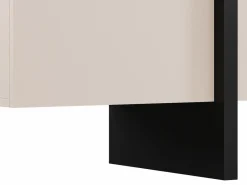 Aparador de 4 puertas en MDF - Beige y negro - LUVONIA^Vente-unique New