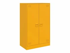 Aparador de acero mostaza 67x39x107 cm^vidaxl Hot