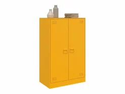 Aparador de acero mostaza 67x39x107 cm^vidaxl Hot