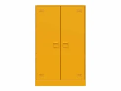 Aparador de acero mostaza 67x39x107 cm^vidaxl Hot