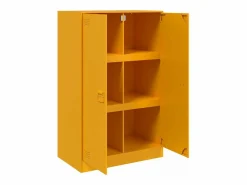 Aparador de acero mostaza 67x39x107 cm^vidaxl Hot