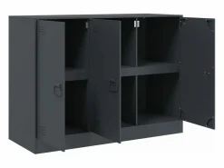 vidaxl Aparador De Cocina|Aparador de acero antracita 99x39x73 cm