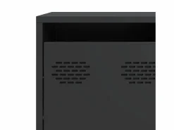 vidaxl Aparador de acero laminado en frío 135x39x103,5 cm Negro Clearance