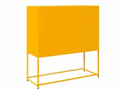 vidaxl Aparador de acero laminado en frío 100,5x39x107 cm Amarillo