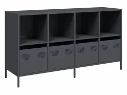 Aparador de acero laminado en frío antracita 135x39x73,5 cm^vidaxl