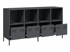 Aparador de acero laminado en frío antracita 135x39x73,5 cm^vidaxl