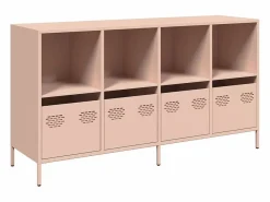 vidaxl Aparador de acero laminado en frío 135x39x73,5 cm Rosa Online