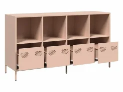 vidaxl Aparador de acero laminado en frío 135x39x73,5 cm Rosa Online