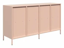 vidaxl Aparador de acero laminado en frío 135x39x73,5 cm Rosa Online