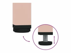 vidaxl Aparador de acero laminado en frío 135x39x73,5 cm Rosa Online