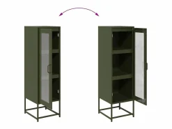 Aparador de acero laminado en frío oliva 36x39x123 cm^vidaxl Sale