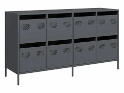 vidaxl Aparador De Cocina|Aparador de acero laminado en frío antracita 135x39x73,5 cm