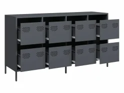 vidaxl Aparador De Cocina|Aparador de acero laminado en frío antracita 135x39x73,5 cm