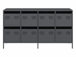 vidaxl Aparador De Cocina|Aparador de acero laminado en frío antracita 135x39x73,5 cm