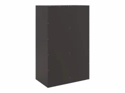 vidaxl Aparador de acero 67x39x95 cm Negro Outlet