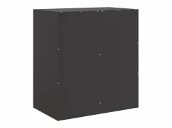 vidaxl Aparador de acero 67x39x73 cm Negro Discount