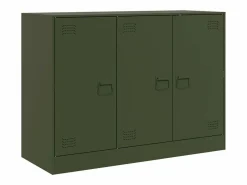 vidaxl Aparador De Cocina|Aparador de acero oliva 99x39x73 cm