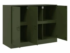 vidaxl Aparador De Cocina|Aparador de acero oliva 99x39x73 cm