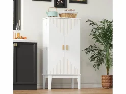 Merax Aparador De Cocina|Aparador de cocina - 120 x 59 x 30 cm - con 2 puertas con estantes - estilo vintage - MDF -