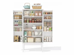 Merax Aparador De Cocina|Aparador de cocina - 120 x 59 x 30 cm - con 2 puertas con estantes - estilo vintage - MDF -