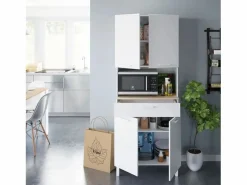 Calicosy Aparador de Cocina con 4 puertas + 1 cajón - L72 cm Blanco Best