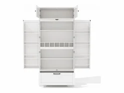 Aparador de cocina con 4 puertas y 1 cajón, aparador alto con tirador de metal retro,^ Hot