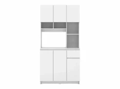 Vente-unique Aparador De Cocina|Aparador de cocina con 6 puertas, 1 cajón y 5 estantes - - NIZALI