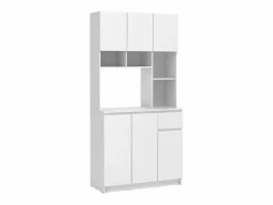Vente-unique Aparador De Cocina|Aparador de cocina con 6 puertas, 1 cajón y 5 estantes - - NIZALI
