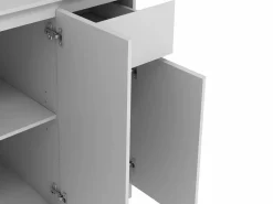 Vente-unique Aparador De Cocina|Aparador de cocina con 6 puertas, 1 cajón y 5 estantes - - NIZALI