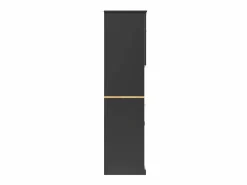 Hauss Spole Aparador de cocina con iluminación LED, 3 puertas y 3 cajones - Madera MDF negra Negro Online