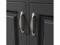 Hauss Spole Aparador de cocina con iluminación LED, 3 puertas y 3 cajones - Madera MDF negra Negro Online