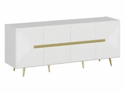 Aparador de diseño con 4 puertas de MDF - y Dorado - MOLYA^Vente-unique Discount