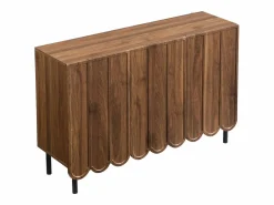 OKWISH Aparador|Aparador de madera con 3 puertas a rayas y estantes ajustables - para salón y comedor