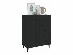 Clicnbuy Aparador de madera contrachapada 69,5x34x90 cm Negro Online