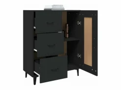 Clicnbuy Aparador de madera contrachapada 69,5x34x90 cm Negro Online
