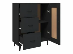 Clicnbuy Aparador de madera contrachapada 69,5x34x90 cm Negro Online
