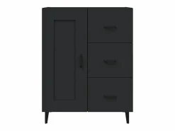 Clicnbuy Aparador de madera contrachapada 69,5x34x90 cm Negro Online