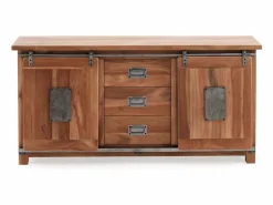 Aparador de madera maciza de acacia reciclada Color natural claro Clearance