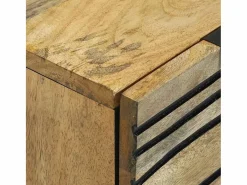 Aparador de madera maciza de mango de 60x33,5x75 cm Marru00f3n Hot