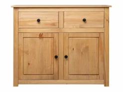 Aparador de madera maciza de pino estilo Panamá 93x40x80 cm^vidaxl New