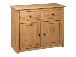 Aparador de madera maciza de pino estilo Panamá 93x40x80 cm^vidaxl New