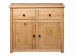 Aparador de madera maciza de pino estilo Panamá 93x40x80 cm^vidaxl New