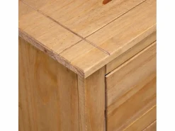 Aparador de madera maciza de pino estilo Panamá 93x40x80 cm^vidaxl New