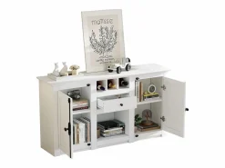 Aparador de salón con 2 puertas y 1 cajón - 130 x 35 x 70 cm - para salones y despachos - MDF + aglomerado -^Merax Discount