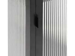 Clicnbuy Aparador|Aparador de vidrio y acero 105x35x70 cm