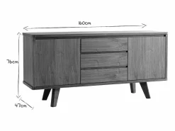 Miliboo Aparador|Aparador diseño nogal FIFTIES