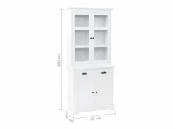 Aparador galés con 4 puertas MDF y madera de pino 80x40x180 cm^vidaxl Best