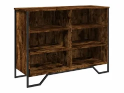 Clicnbuy Aparador madera de ingeniería roble ahumado 101x35,5x74,5 cm Marru00f3n New