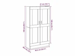 Aparador madera ingeniería madera envejecida 82,5x30,5x150 cm^vidaxl Online